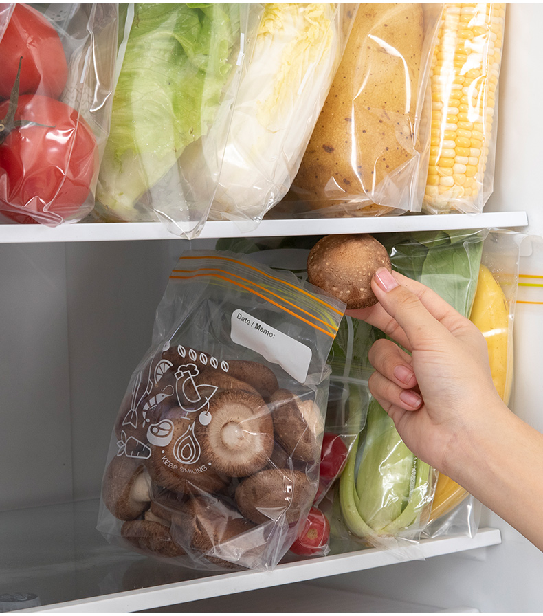 蔬菜保鲜袋家用经济装冰箱收纳食品包装密封冷冻专用自封密实塑封