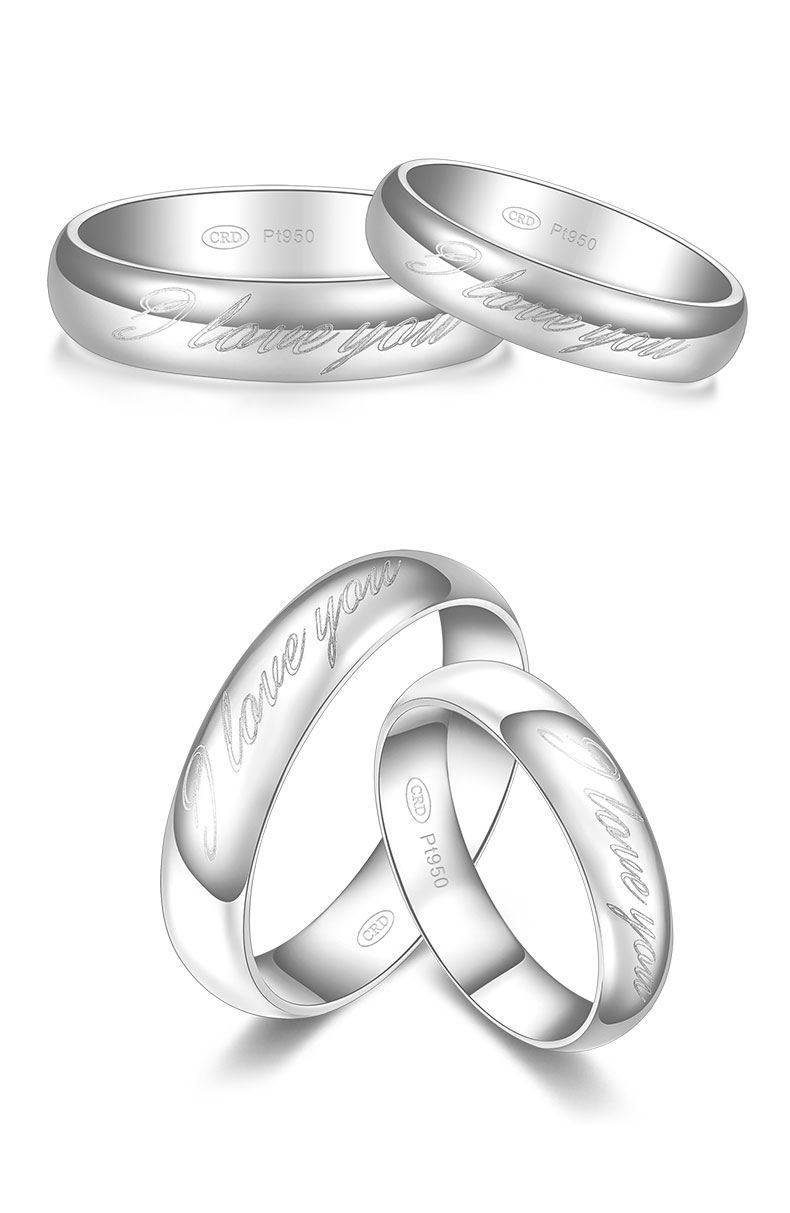 超级新品 crd克徕帝铂金戒指 正品pt950白金戒指女铂金对戒 铂金情侣