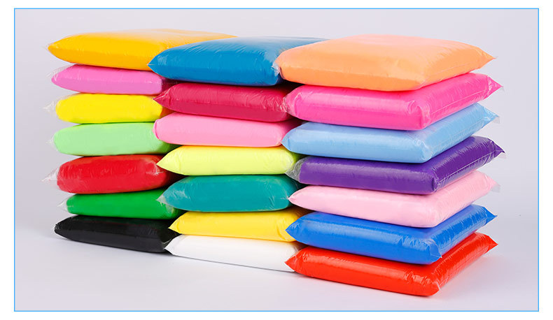 6袋混装超轻粘土袋装500g太空泥儿童彩泥安全益智玩具橡皮泥可选6色