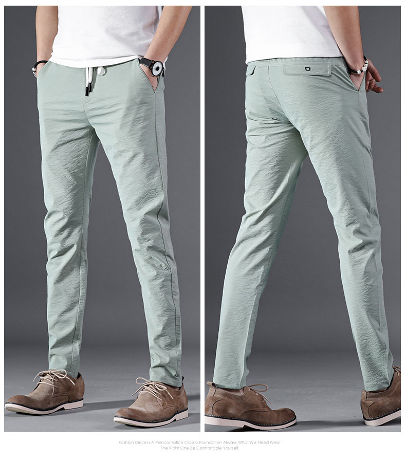 超级新品 宾克莱 夏装男裤夏天长裤子男士潮流百搭休闲裤帅气修身小脚