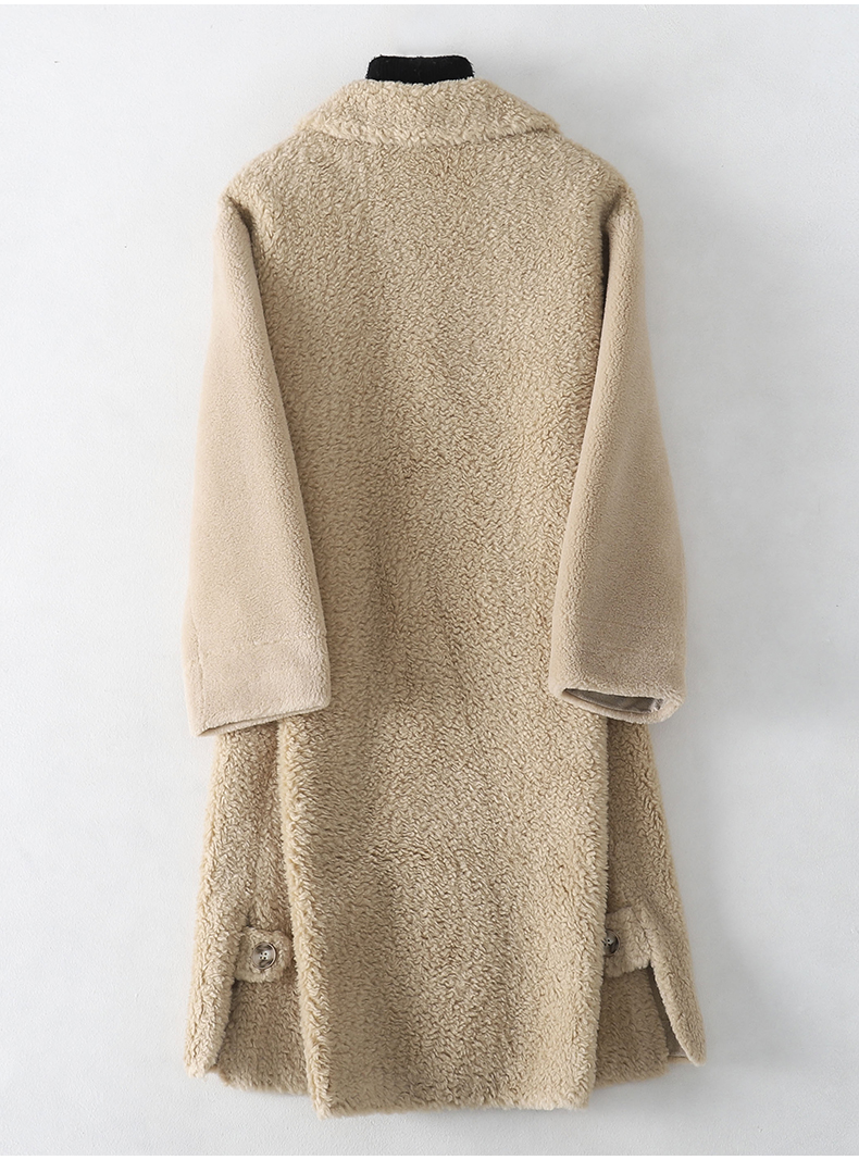 2019冬季新款复合皮毛一体大衣女士时尚羊毛皮外套