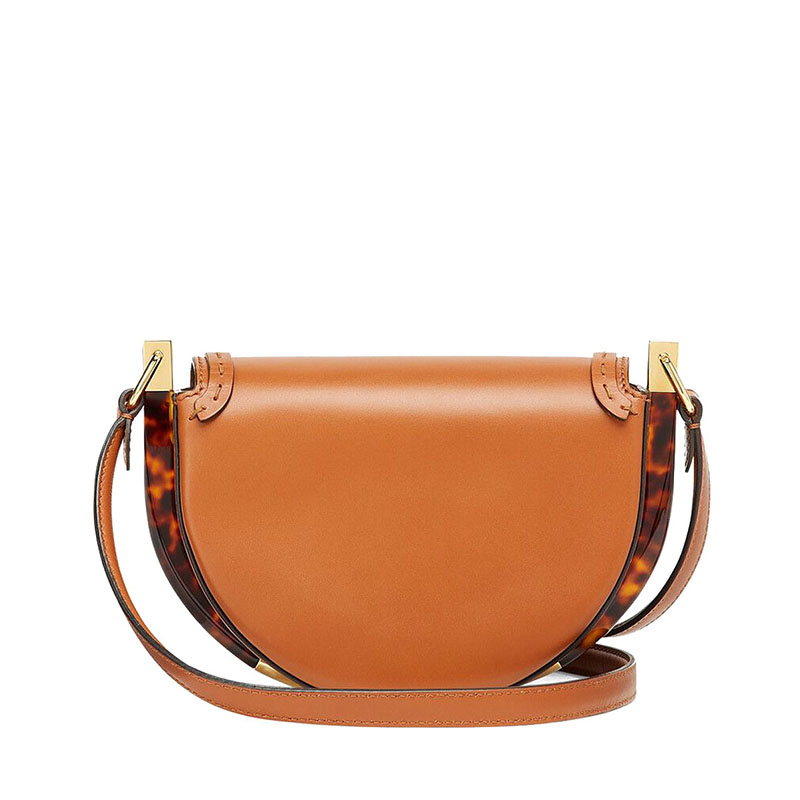 预售芬迪fendimoonlight马鞍包ff金属吸扣光面皮女士单肩包8bt346