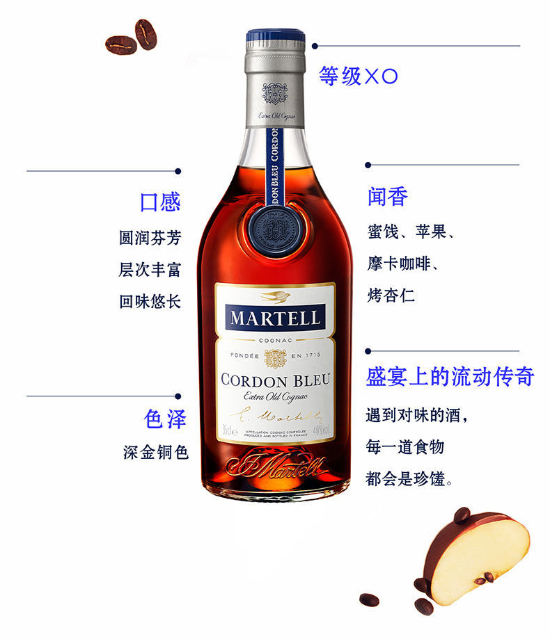 马爹利蓝带700ml价格图片