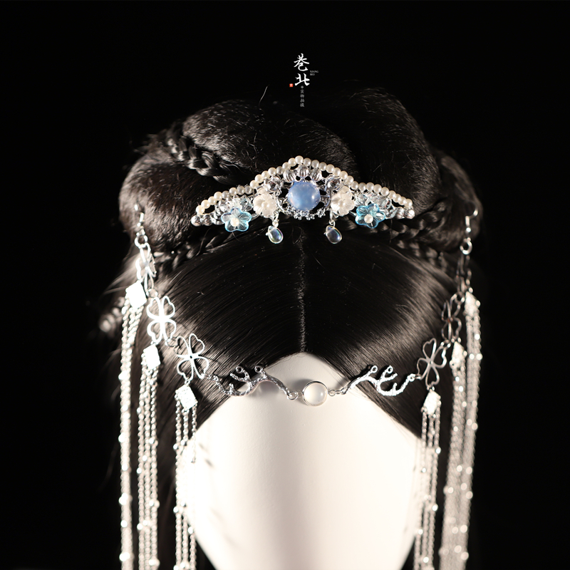 姬咪(jimi)时尚头饰/胸饰605410112510 手工流苏发簪子面帘额饰眉心坠