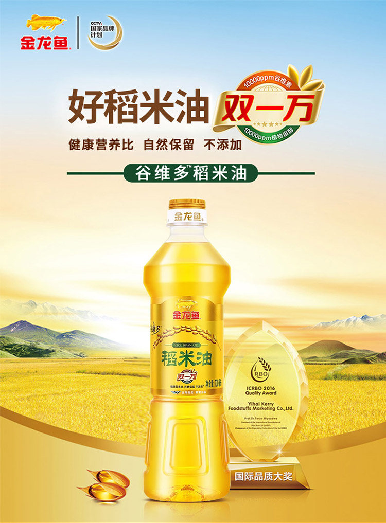 金龙鱼双一万稻米油900mL