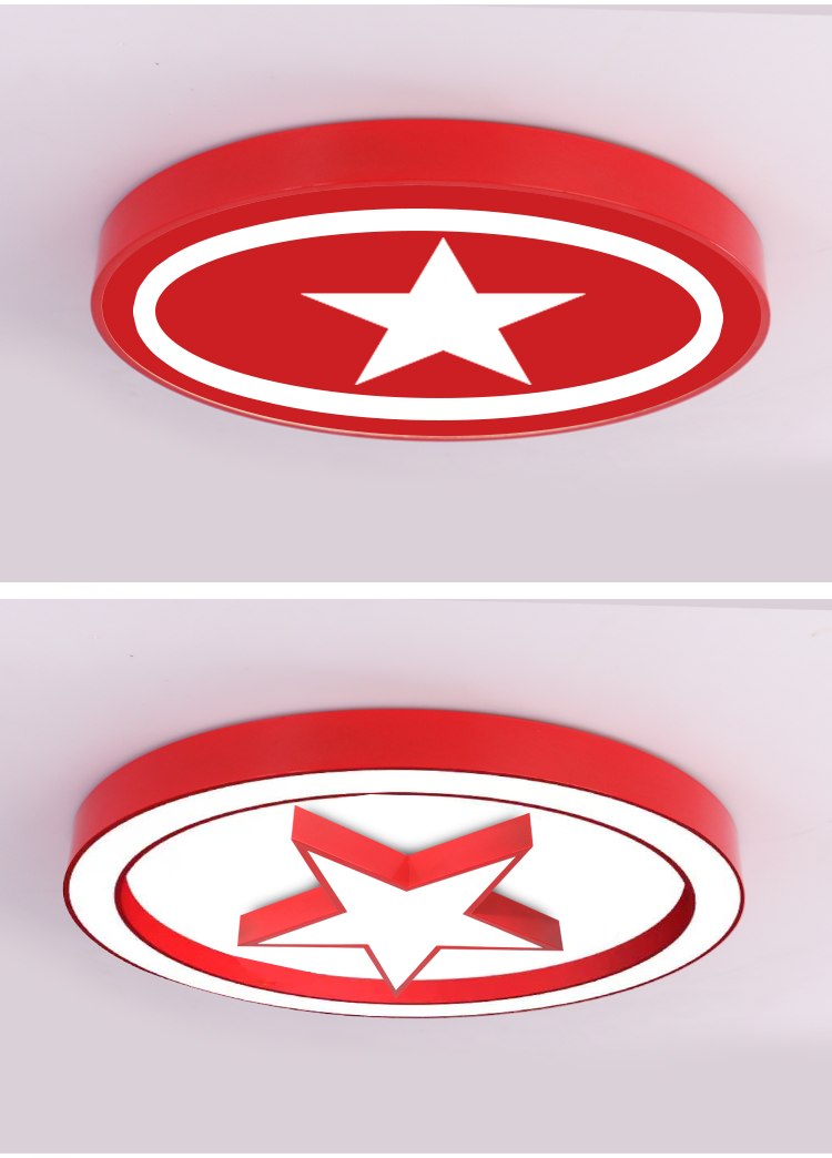 定制吸顶灯红色五角星超大造型八一会议灯具镰刀灯