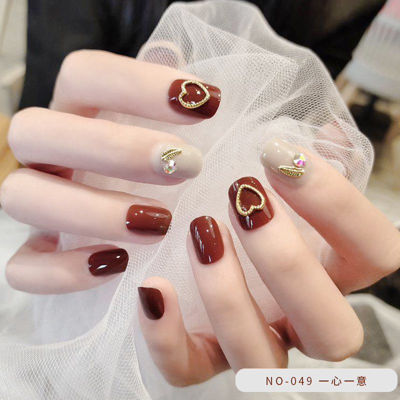 成品甲片孕妇2021新款美甲贴穿戴甲新娘指甲贴片婚纱照哺乳婚礼三维