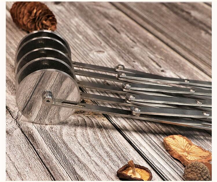 超级新品 纳丽雅(naliya)油条滚轮刀切油条五轮刀手动切面器披萨烘焙