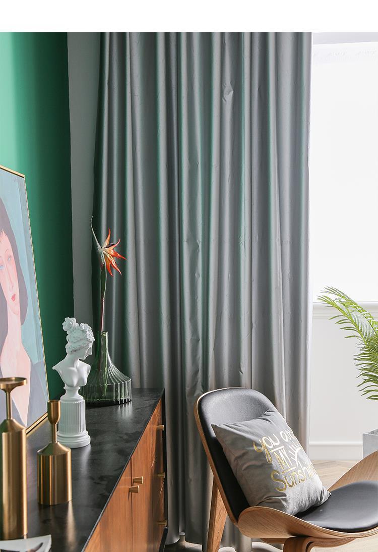 窗帘内衬全遮光布料里衬里布免打孔卧室客厅阳台飘窗遮阳防晒隔热加厚