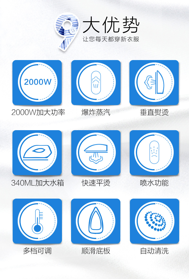 超级新品 家用蒸汽电熨斗大功率手持式小型迷你学生宿舍便携老式烫斗