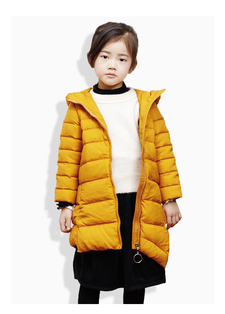 韦氏童装2新款儿童羽绒服女童中长款秋冬轻薄中大童羽绒时尚