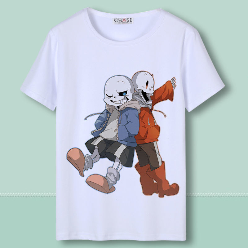 传说之下t恤骷髅兄弟男女周边短袖儿童衣服undertale22s6080斤