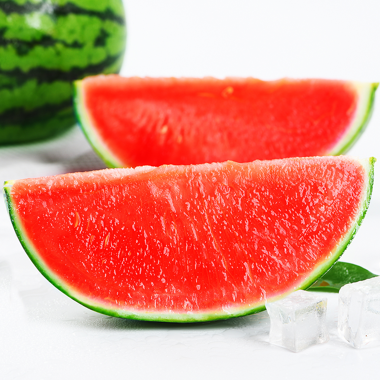 农聚源瓜类 全美2k西瓜4-5斤 新鲜 红玉西瓜 水果 沙瓤薄皮【价格 图