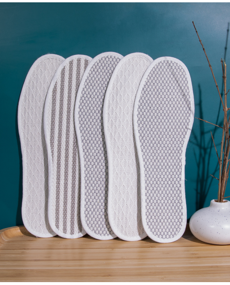 亚麻鞋垫男女透气吸汗舒适手工软底加厚棉布春夏皮鞋专用 fish basket