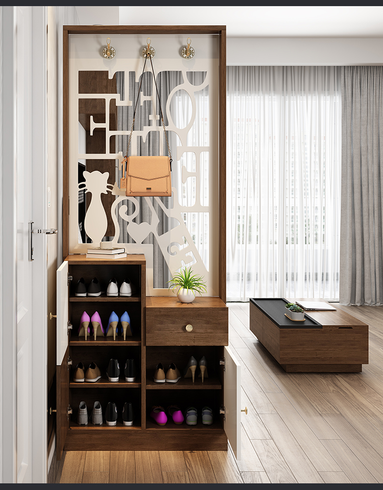 檀星星门厅/玄关柜lk系列门厅/玄关柜 简约现代隔断柜客厅双面进鞋柜