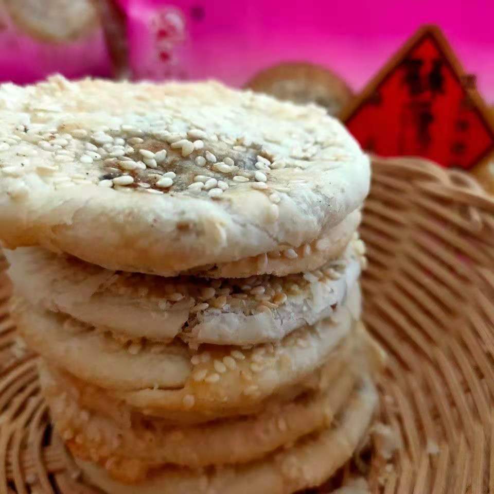 衡阳特产芝麻酥薄月饼石鼓南北特酥月手工桂花馅中秋送礼酥薄月一盒装