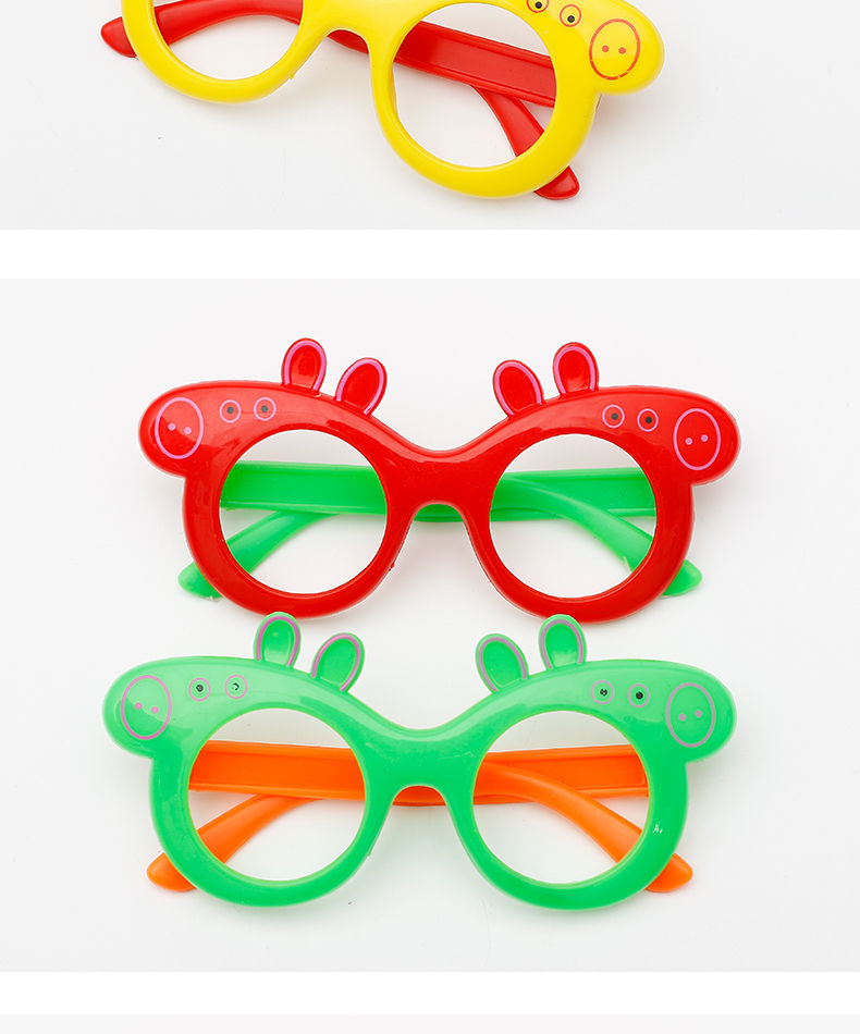 男女儿童小猪佩奇玩具眼镜框社会人无镜片小女孩可爱时尚公主配饰1