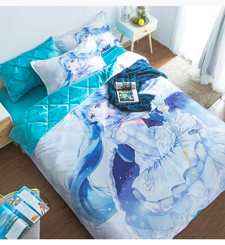 梵浩尚品夏季动漫二次元初音未来动漫周边空调被夏凉被薄被子单人套件