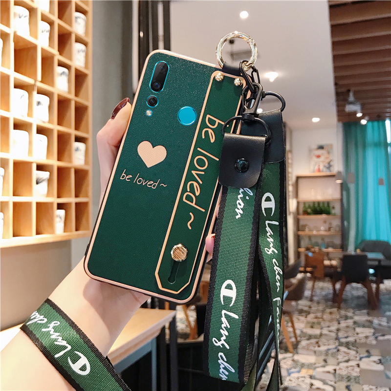 奶奶灰祖母绿华为nova3手机壳nova4硅胶nova3i防摔全包nova4e斜挎个性