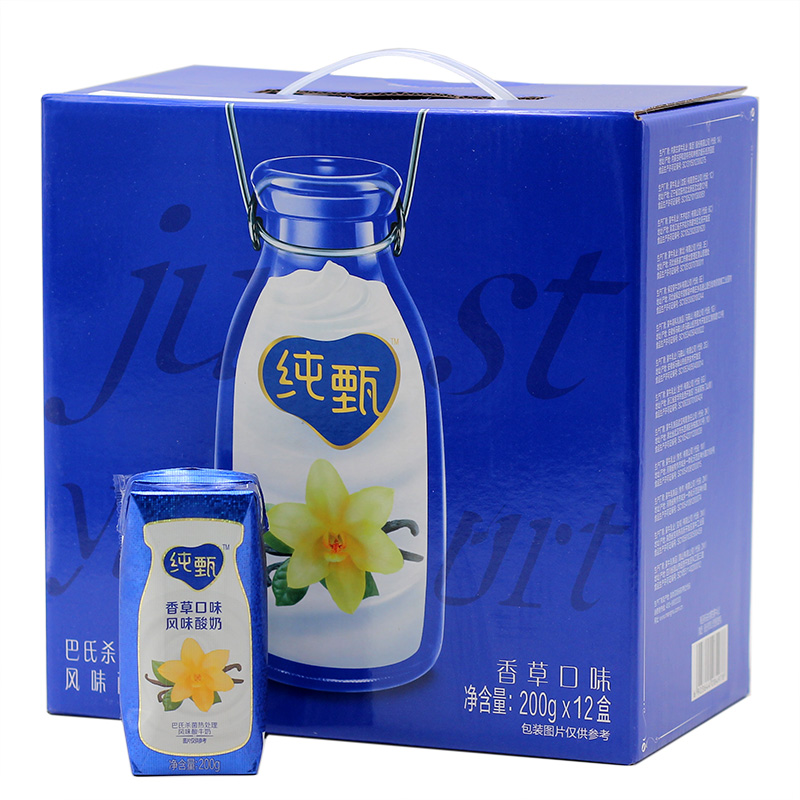 蒙牛纯甄酸奶200g*12盒10盒整箱纯甄原味红枣枸杞风味酸奶团购_高品质