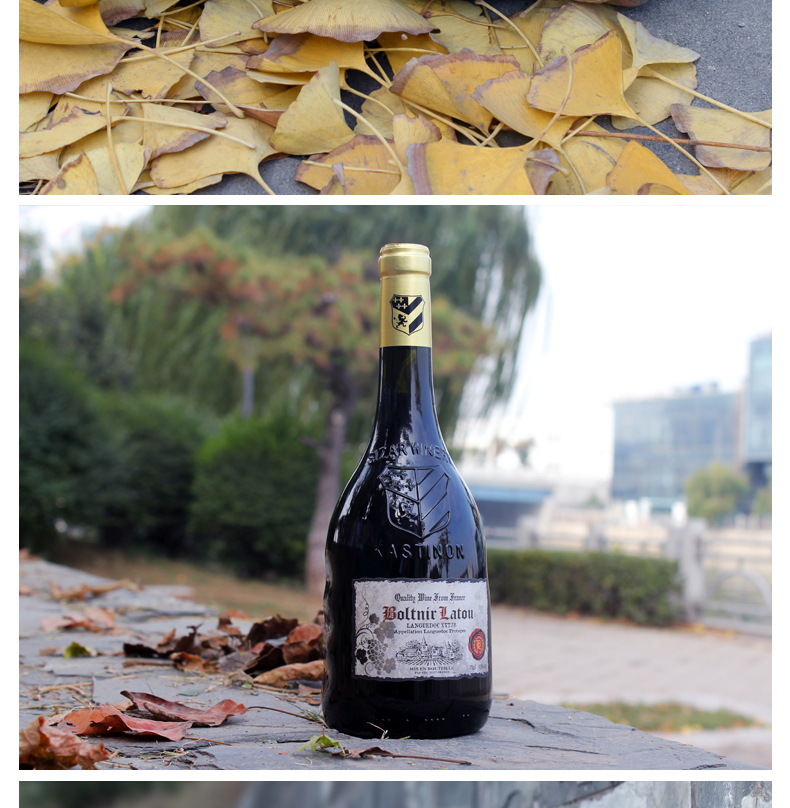 红酒法国进口朗格多克法定产区13度aop干红葡萄酒重型雕花手握瓶750ml