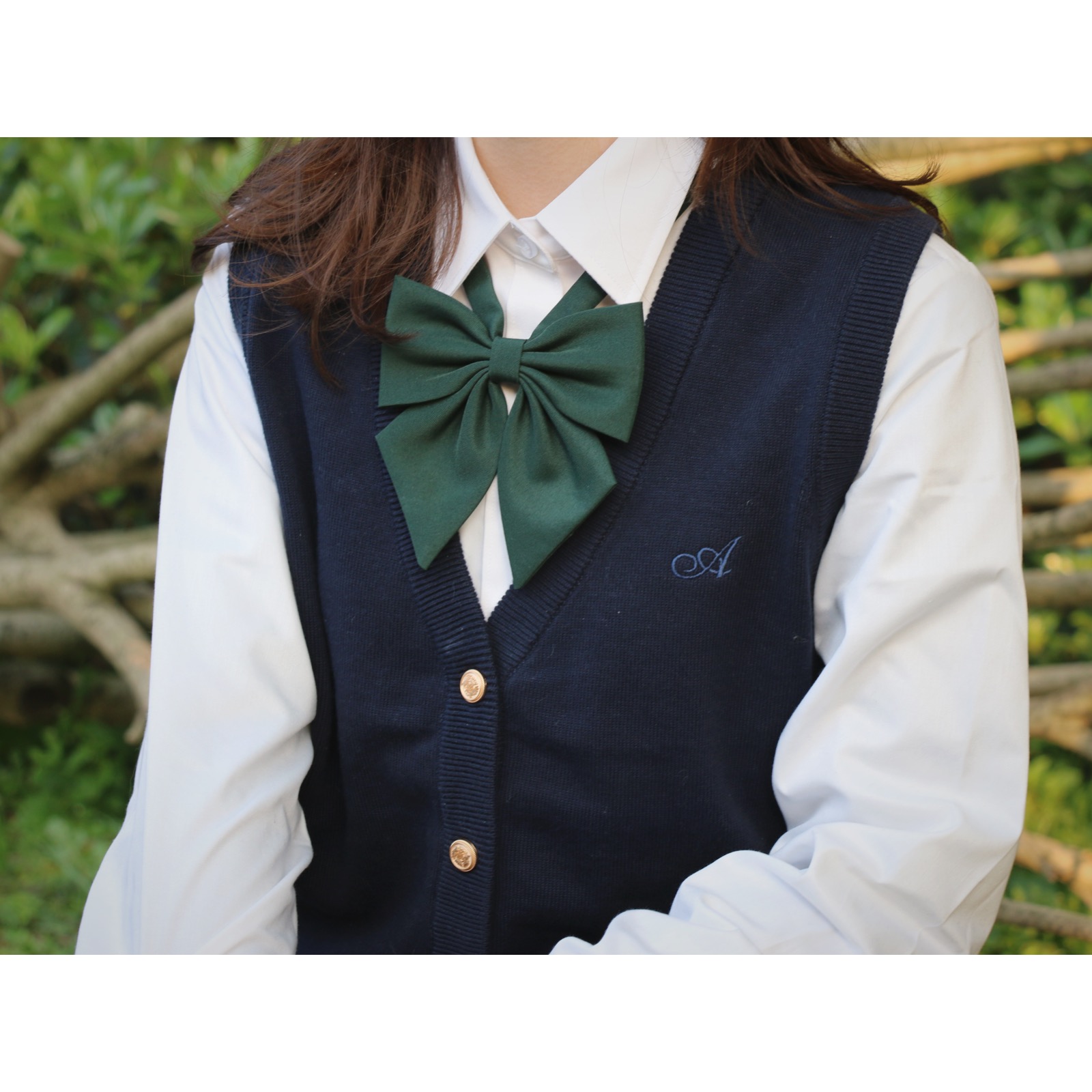 new lakeshindek jk制服s羽根纯色斜角学生领结西服水手服毛衣配饰