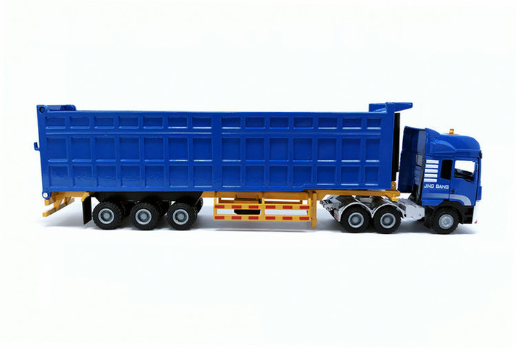 精邦合金大卡车模型半挂式重型运输车重卡自卸翻斗货车工程车玩具