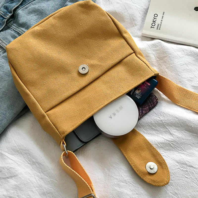 霂咔ins日系甜美包包女帆布包软妹单肩斜挎包学生少女萌可爱挎包