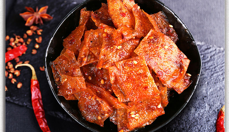 湖南特产手工豆皮网红辣条可口老味道辣片辣皮80后怀旧零食大礼包125