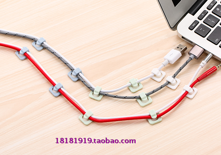 固线夹子桌面墙面电线固定自粘线夹线扣线卡子网线整理卡扣理线器