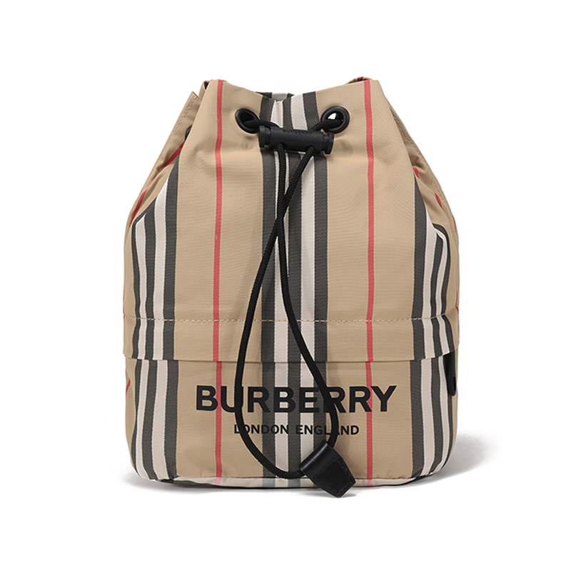 burberry博柏利女士织物抽绳收纳袋手提包80267371