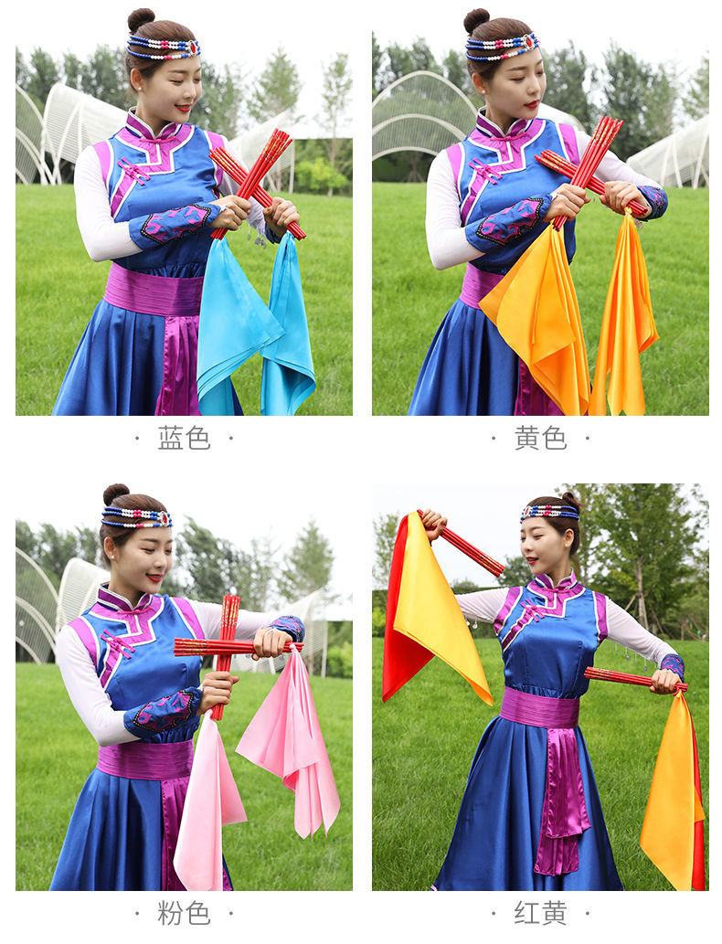 儿童24厘米蒙古舞蹈筷子道具筷子舞蒙古舞人专业筷子操广场舞跳舞 单