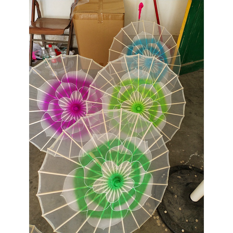 透明装饰花伞茉莉情怀舞蹈演出伞跳舞道具伞古典舞表演工艺伞