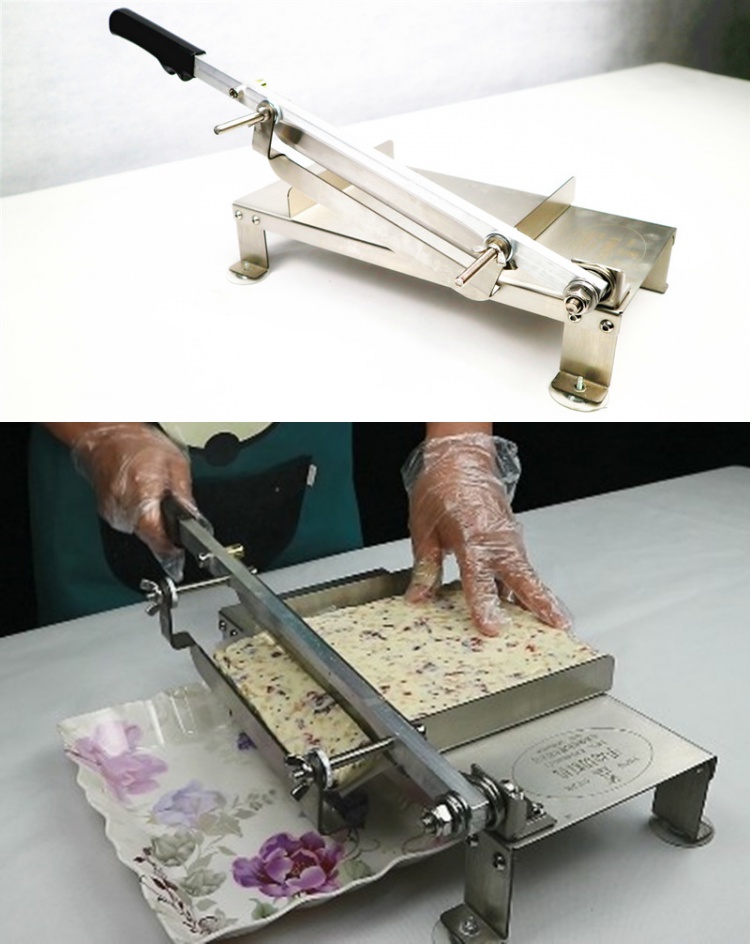 阿胶糕牛轧糖芝麻糖切片机切块机金蛋切糖刀家用年糕腊肉专用切刀手动
