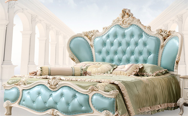 欧式软包床头板公主床靠背婚床头1.81.5米法式烤漆双人床头板