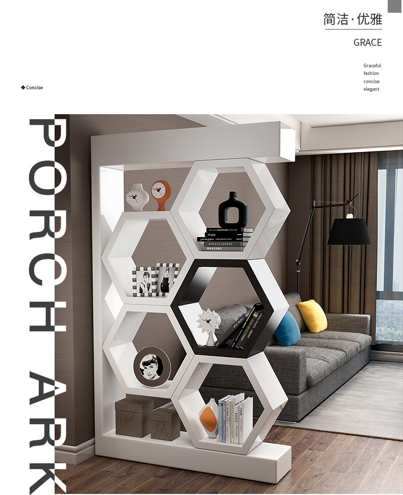 现代简约玄关装饰柜隔断柜创意个性镂空屏风间厅柜客厅进玄关柜定制