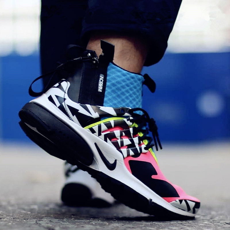 耐克acronymxnikeairprestomid联名机能拉链中帮男女运动跑步鞋