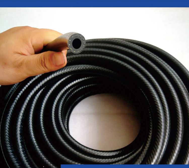 耐油胶管黑色橡胶软管汽车工程机械输回油箱柴汽燃油液压编织卡箍耐