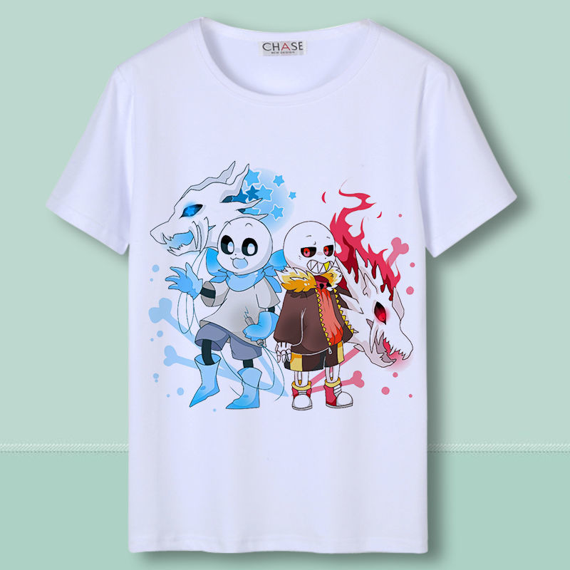传说之下t恤骷髅兄弟男女周边短袖儿童衣服undertale22s6080斤