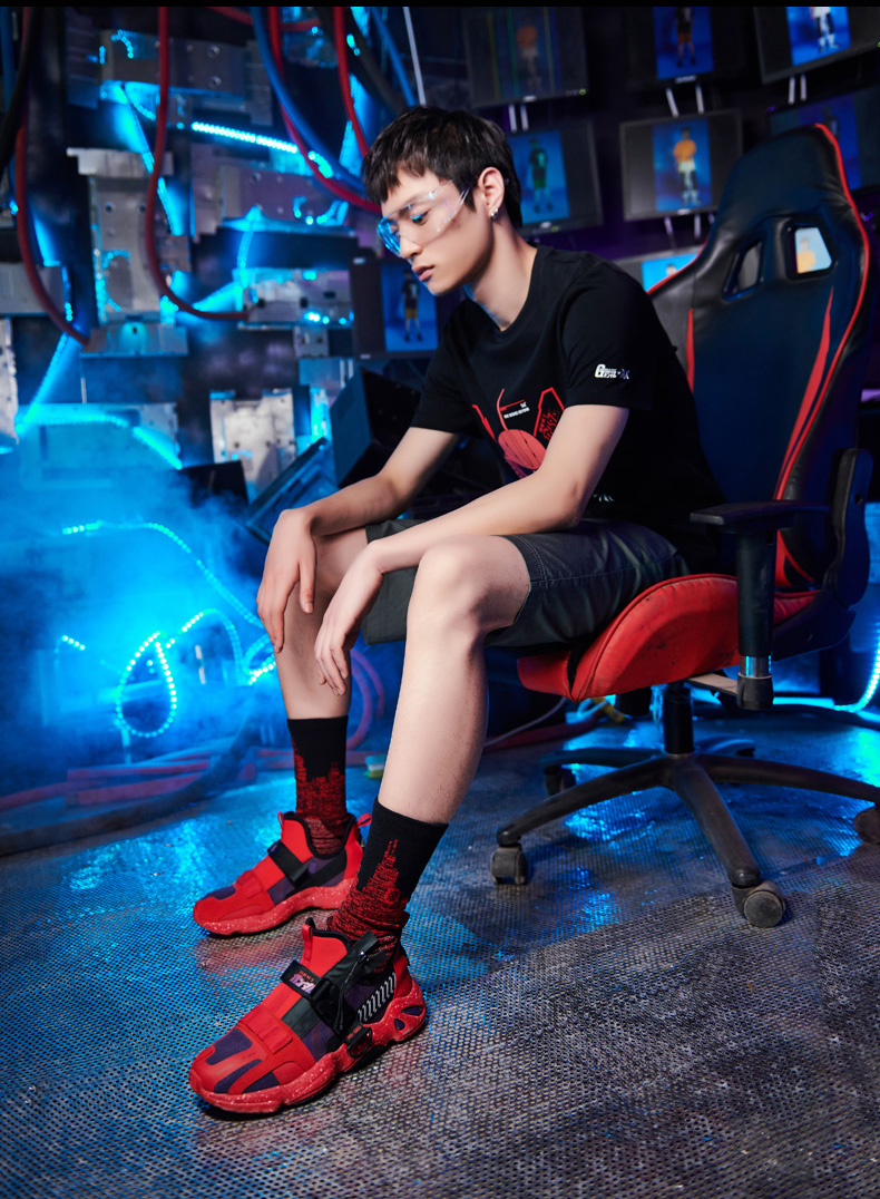 高达联名扎古|361°运动鞋男鞋秋季潮鞋防滑机能鞋中帮休闲鞋男