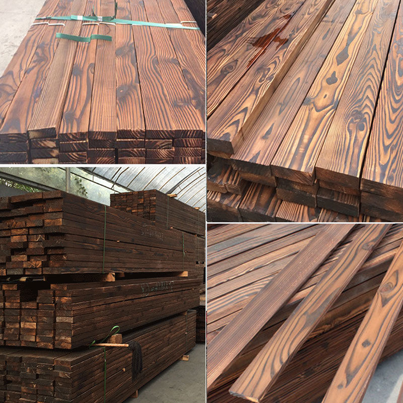 防腐木板材户外露台地板碳化木吊顶庭院花园木条木方室外门头墙板3