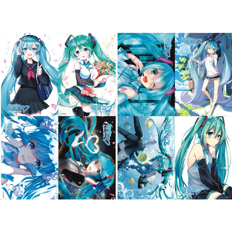 全新款初音未来海报miku公主殿下二次元动漫海报墙纸贴明信片初音未来