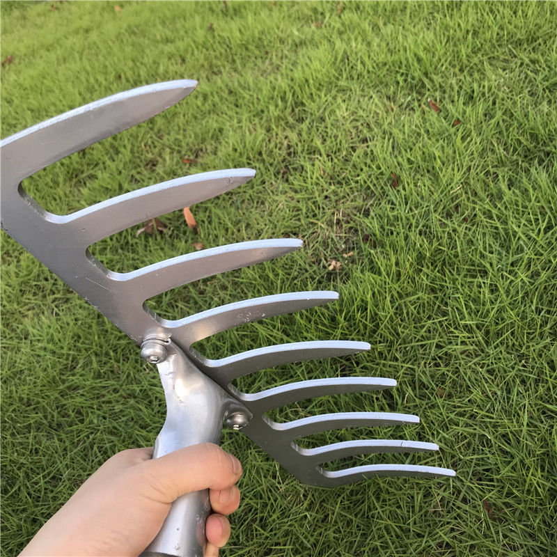 家用搂草耙子农用铁耙耙齿九齿钉耙农具翻土松土扒草铁抓爬子草耙加厚