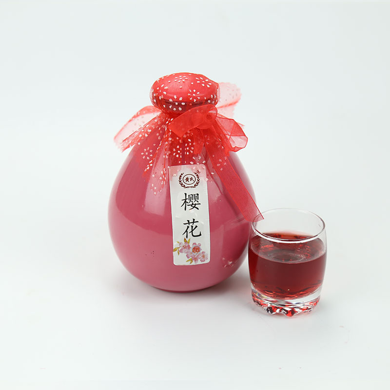 【中华特色馆】遵义馆 黄氏水果酒樱花酒500ml坛装 青年男女生聚会低度酒12度甜味酒自酿小酒礼盒包装 西南