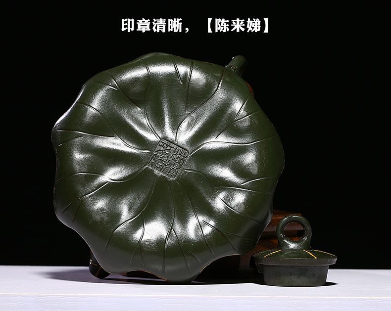 原矿紫砂壶陈来娣手工仿老做旧荷叶壶茶壶厂家