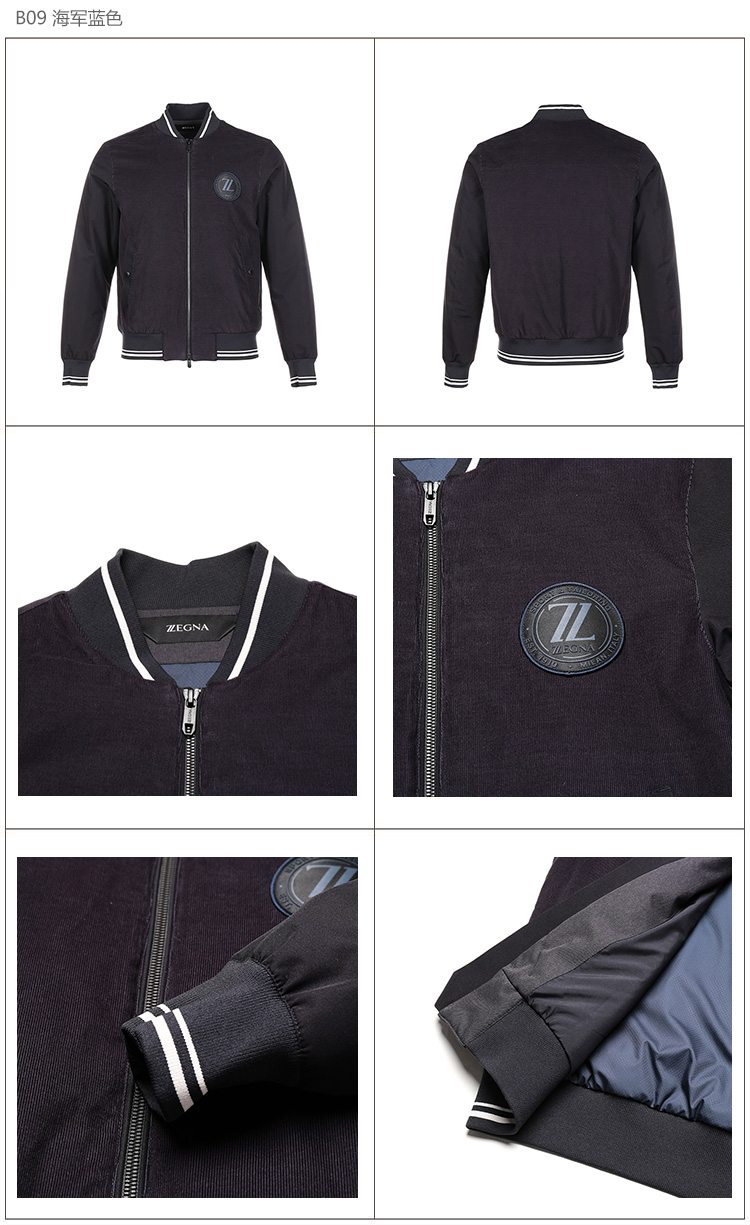 杰尼亚 男士 棉/聚酯纤维棉服夹克外套 vv045 zz047【价格 图片 品牌