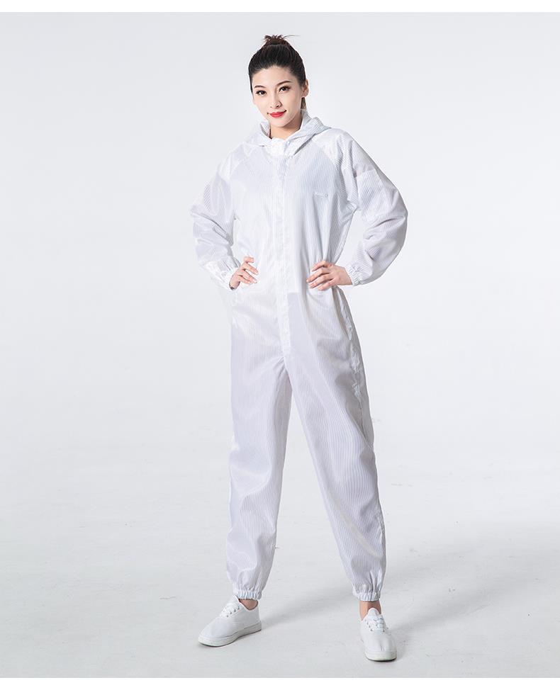 防尘服连帽分体连体防静电衣服无尘服洁净服喷漆车间工作服防护服蓝色