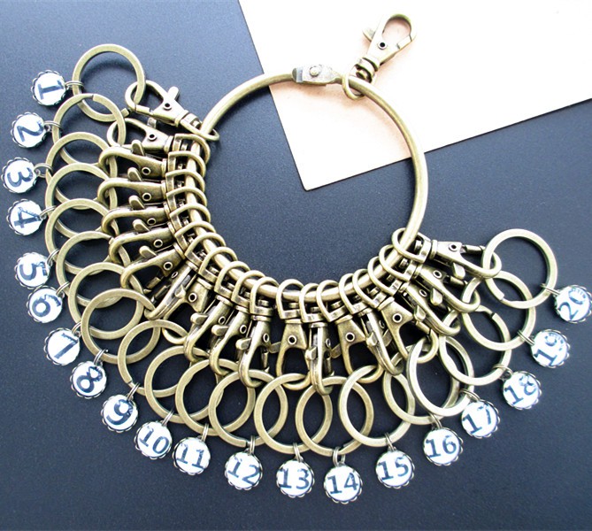 大钥匙圈环汽车钥匙扣多环数字标记钥匙盘仓库酒店房东多用钥匙盘舒适