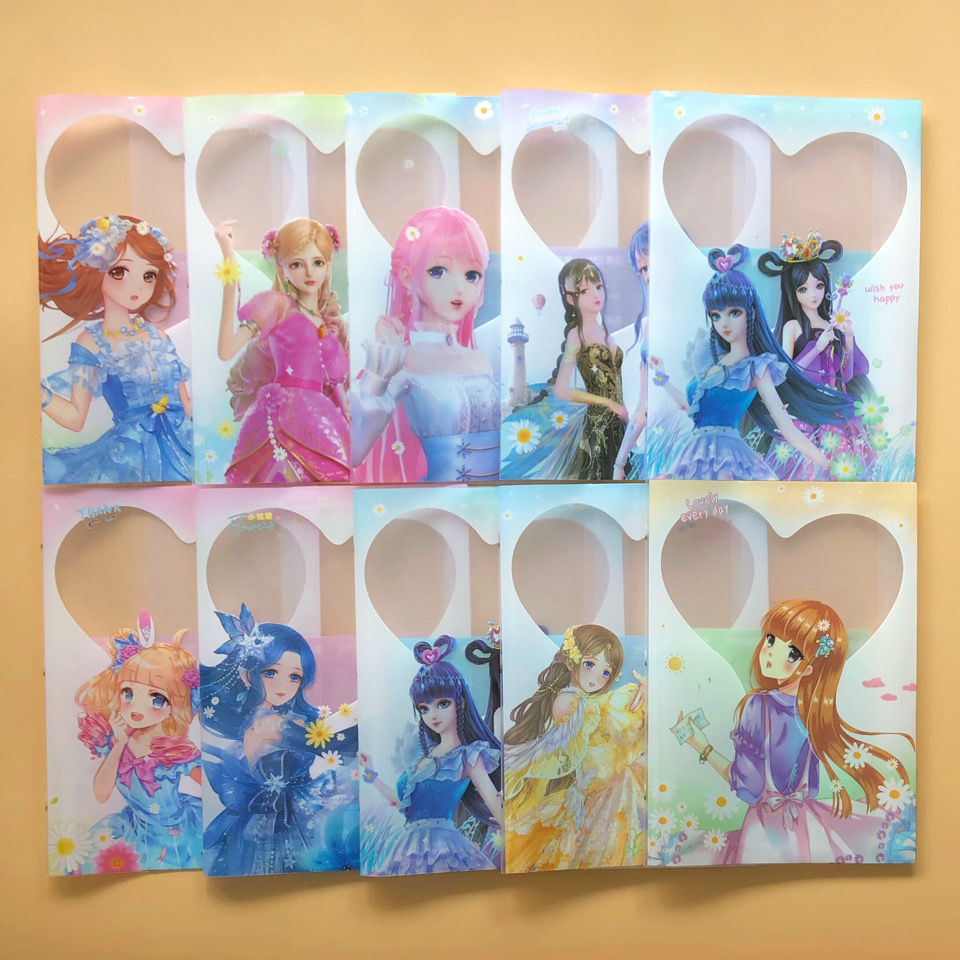 卡通透明磨砂书套16k可爱小学生课本保护封面套包书壳 16k/c21女孩/10