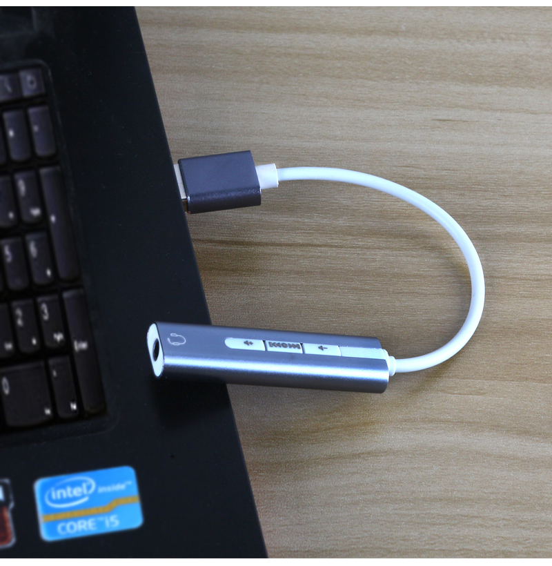 usb转35mm耳机转换器电脑耳麦接口转接头母麦克风音频插孔转接线